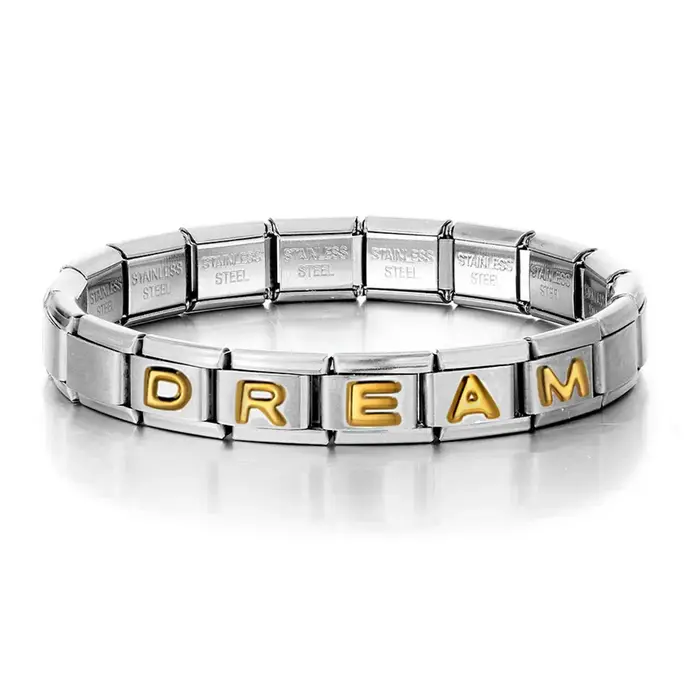 Bracelet personnalisable en acier inoxydable avec 26 lettres A-Z pour femmes et hommes, idéal pour Noël, anniversaire, et occasions quotidiennes