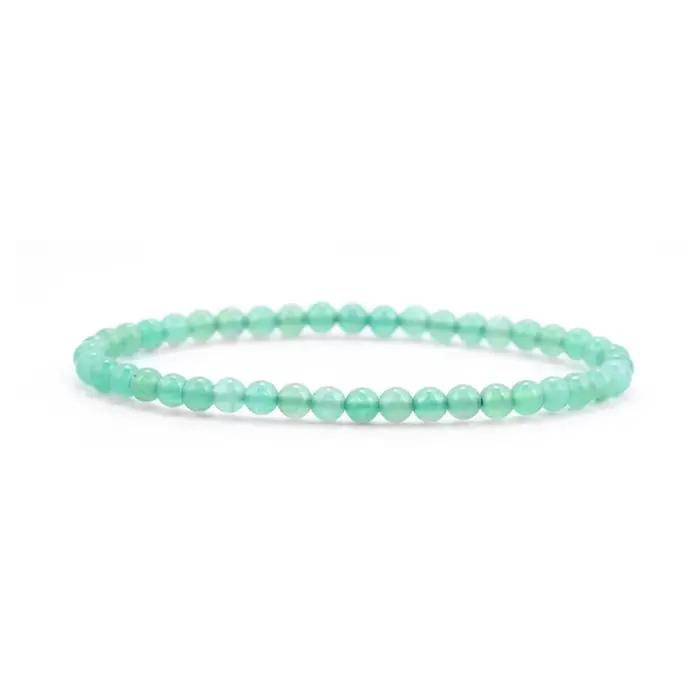 Bracelet en Aventurine verte 4/6/8mm, fait à la main, élastique, extensible, pour Yoga, pierre natur