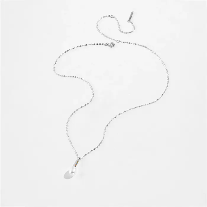 ANDYWEN Collier avec pendentif en perles en argent 925