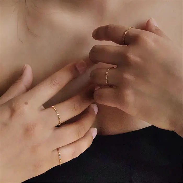 Bague Boho en or rempli classique pour femme occasions spéciales alliance de mariage style intemporel