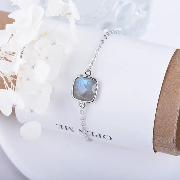 ITSMOS – Bracelet en argent Labradorite naturelle