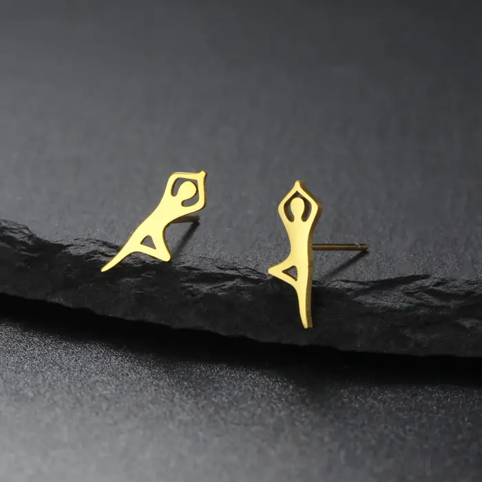 Cazador boucles d'oreilles de méditation de Yoga dépareillées pour femmes