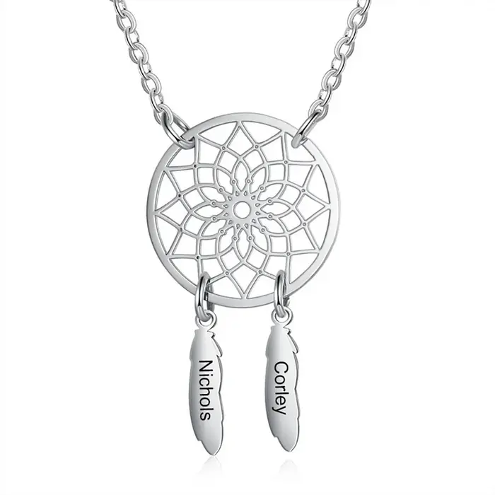Collier avec nom personnalisé bohème, attrape-rêves personnalisé, collier avec nom, bijoux cadeaux e
