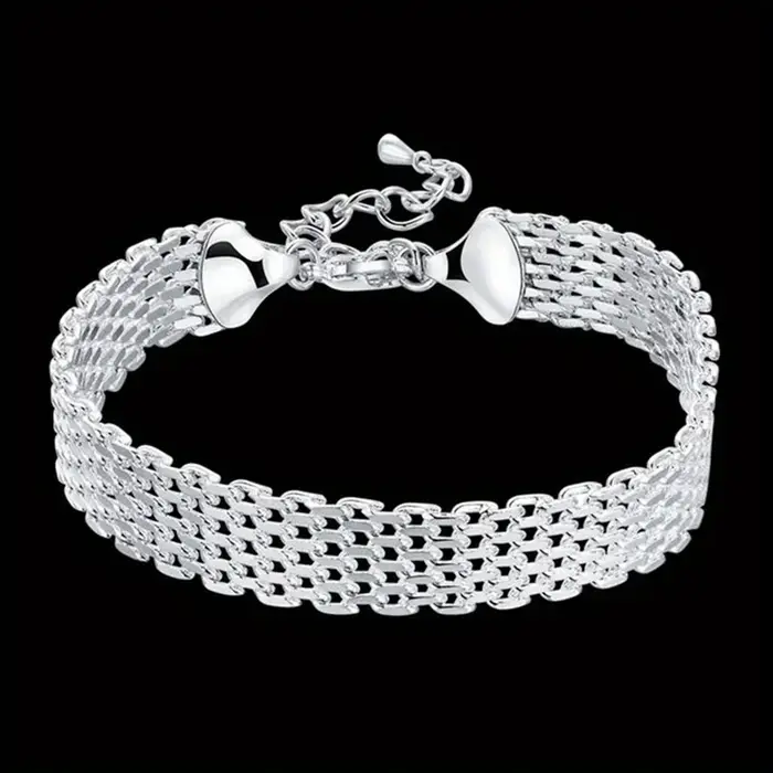 Bracelet en argent sterling 925 avec breloques