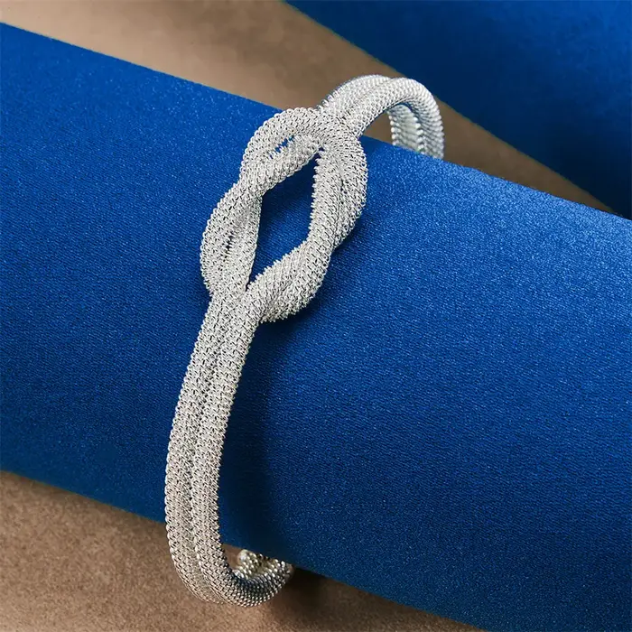 Bracelet en argent sterling 925 ajustable pour femmes styles modernes occasions d'engagement fêtes mariages