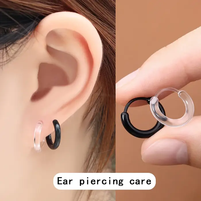 Boucles d'oreilles créoles en résine