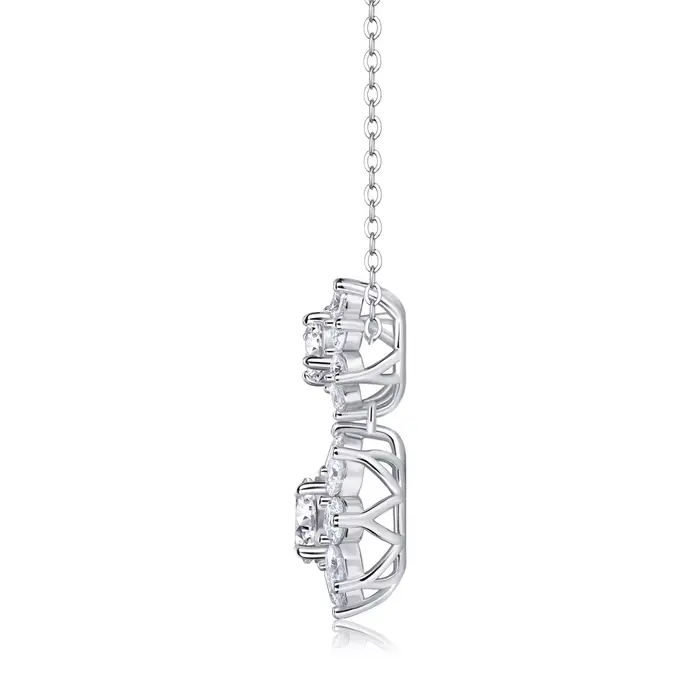 Collier de luxe en diamant Moissanite pour femmes, bijoux originaux en argent Sterling 925, cadeau, chaîne de clavicule premium pour femmes