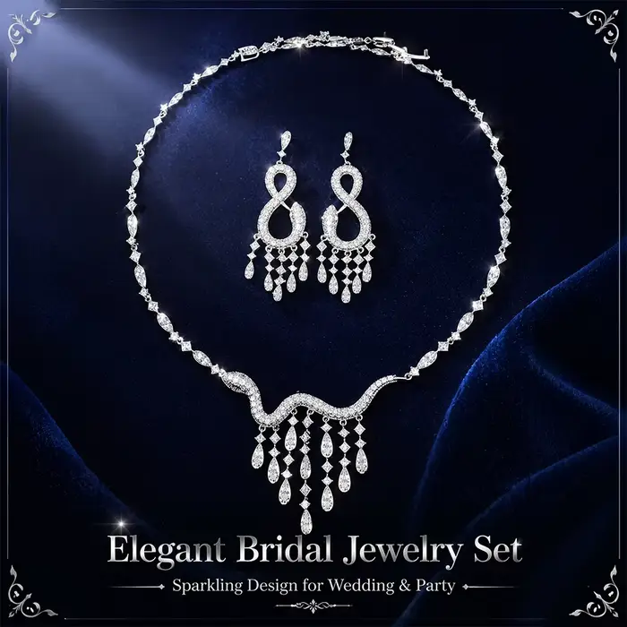 Bijoux de Mariage GUIMAN en Zircon Cubique pour Femmes Occasions Spéciales Animaux de Compagnie Collier Boucles d'Oreilles Romantique Mignon