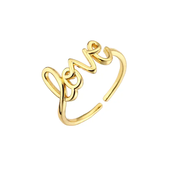 HECHENG, nouvelle mode offre spéciale belle bague, lettre d'amour femme Simple mignon bague d'amour 