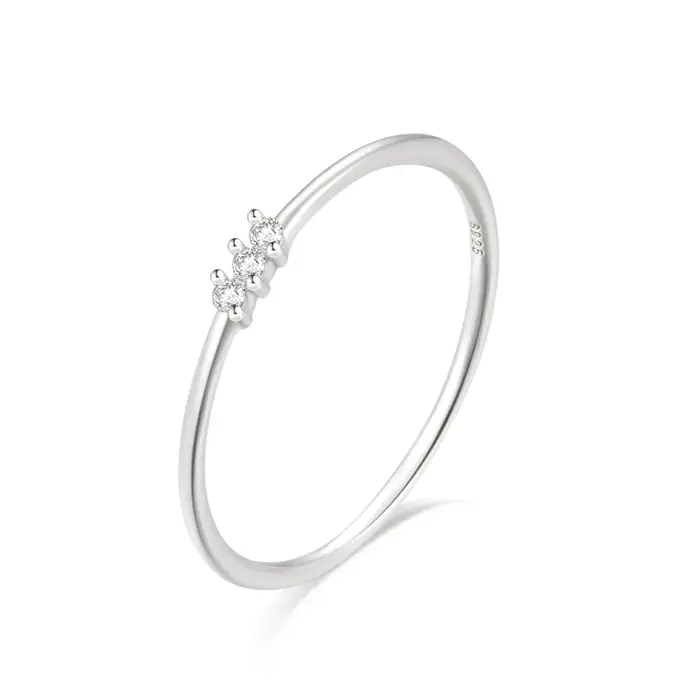 CANNER 925 argent bagues originales coloré cristal Bague de mariage pour les femmes amoureux minimal