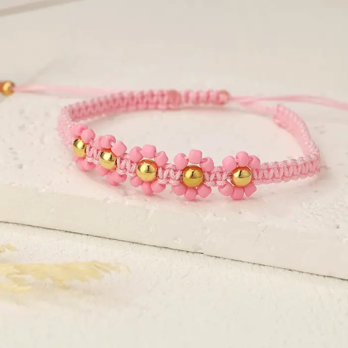 12 ensembles de bracelets réglables colorés en perles de verre tissées à la main bohème peuvent faire des gens se sentent heureux
