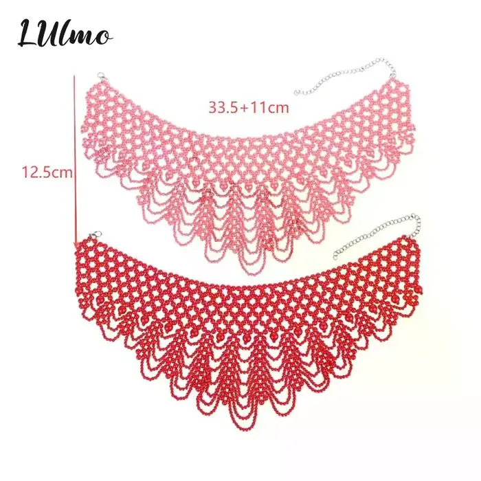 Collier bavoir en perles d'imitation design ajouré col détachable multicouche accessoire de robe pour femmes occasions spéciales