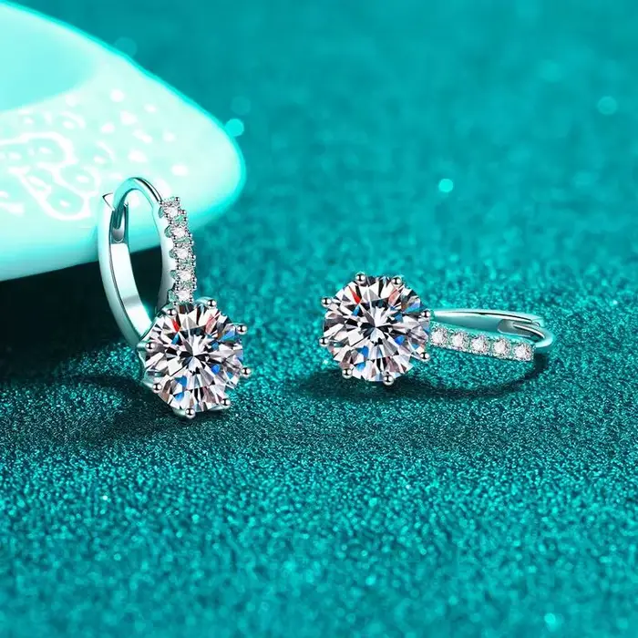 Boucles d'oreilles colorées en Moissanite 4CTTW pour femmes en argent Sterling 925 coupe brillante bijoux fins pour engagement occasions spéciales