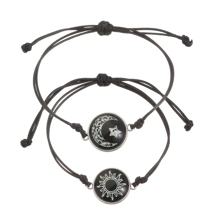 Bracelets tressés simples faits à la main pour Couple, assortis pour femmes, tendance, lumineux, sol