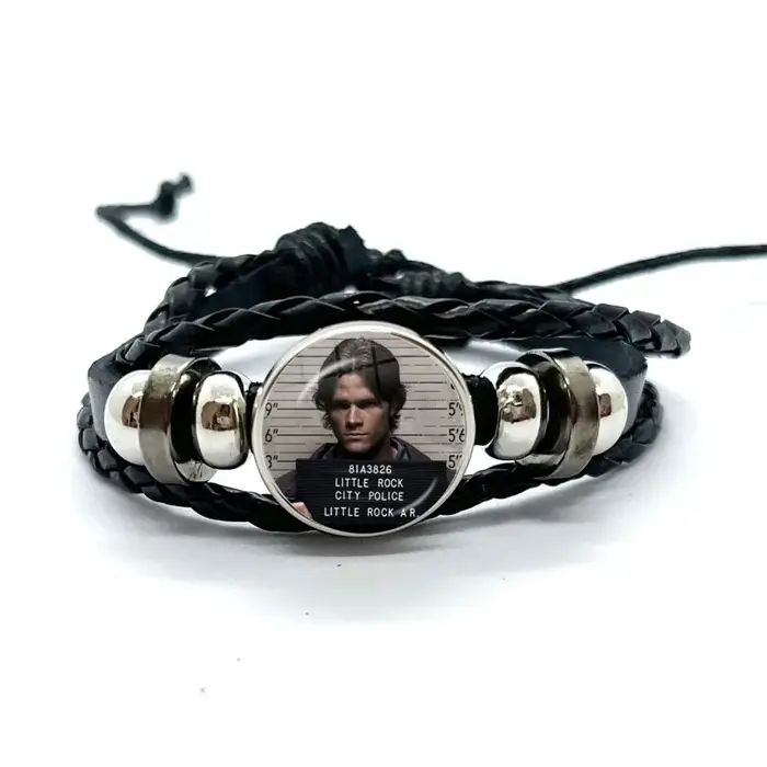 Bracelets en cuir Supernatural, Dean Winchester, Jensen Ackles, Meme mignon, bracelets tressés multi