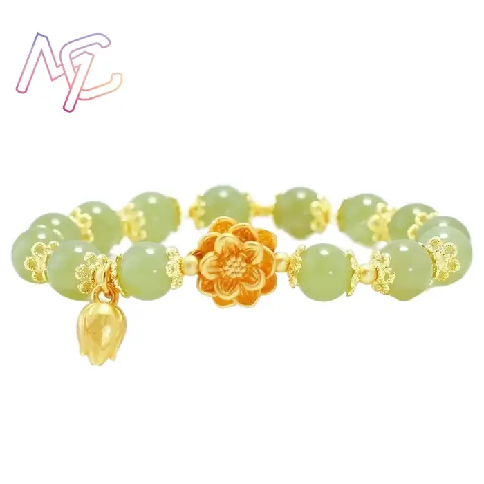 Bracelet de perles de Jade naturel