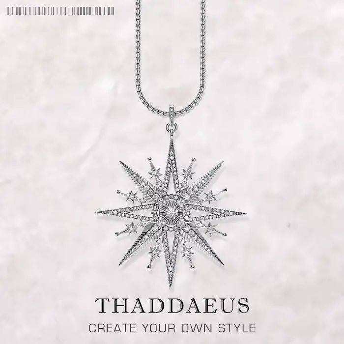 Collier étoile de royauté, chaîne à maillons, bijoux fins européens en argent sterling 925, tout nou