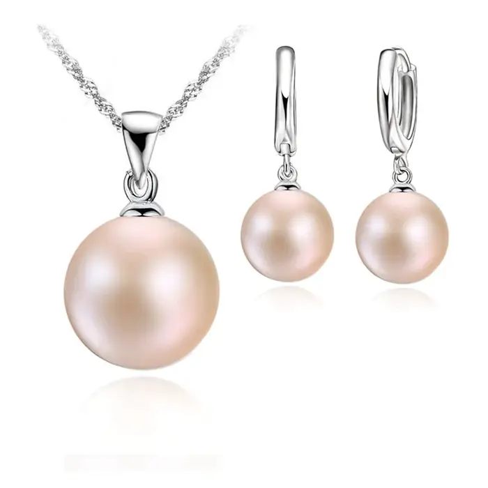 Ensemble de bijoux en perles d'eau douce véritables pour femmes
