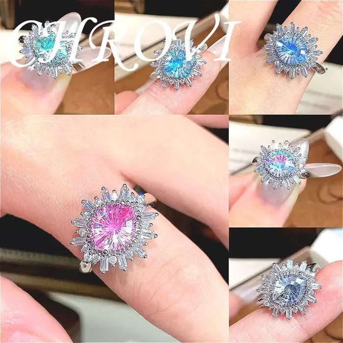 Bague Exquise en Argent Sterling 925 Scintillante et Étincelante