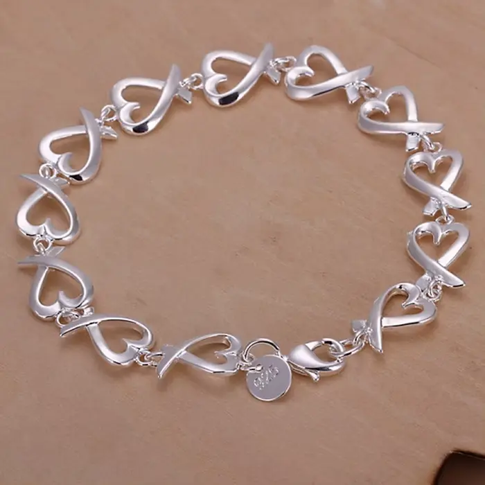 925 Bracelets en argent Sterling pour femmes de mariage dame mignon Noble jolis bijoux mode belle ch
