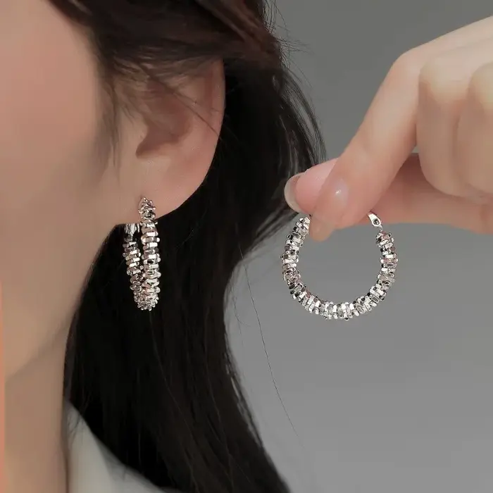 Boucles d'oreilles en argent Sterling 925 pour femmes, or brillant, pierre dorée, bijoux tendance po