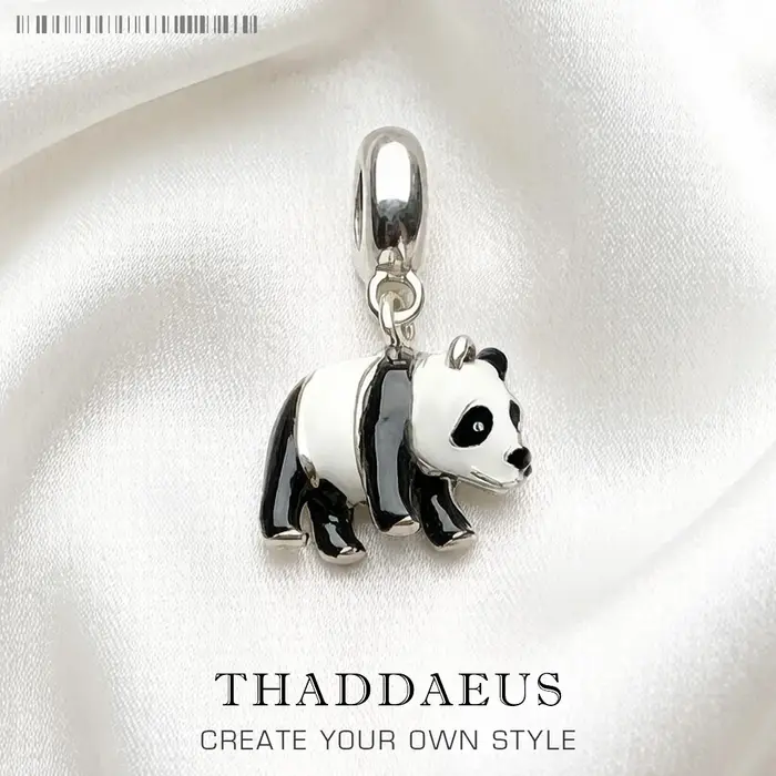 Pendentif Charme Panda Mignon en Argent Sterling 925 Pour Femmes et Hommes Occasions Spéciales