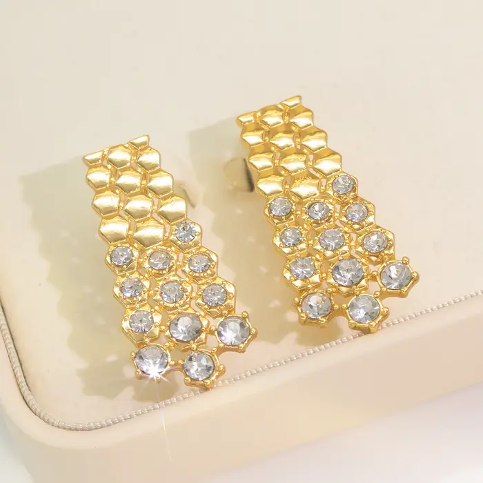 Ensemble de bijoux en zircon blanc brillant GZJPEI pour femmes