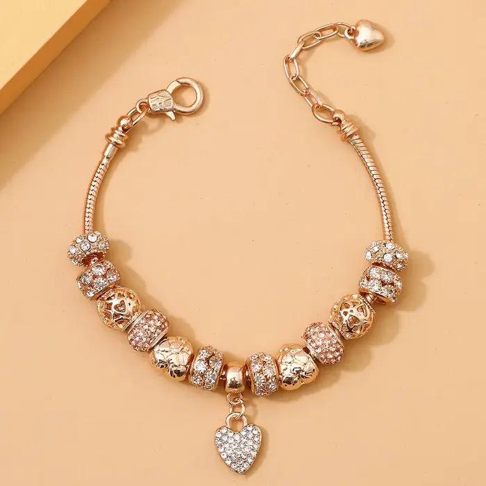 1 Bracelet d'amour Panjiadorado Element pour femmes, adapté aux rendez-vous, aux banquets de voyage,