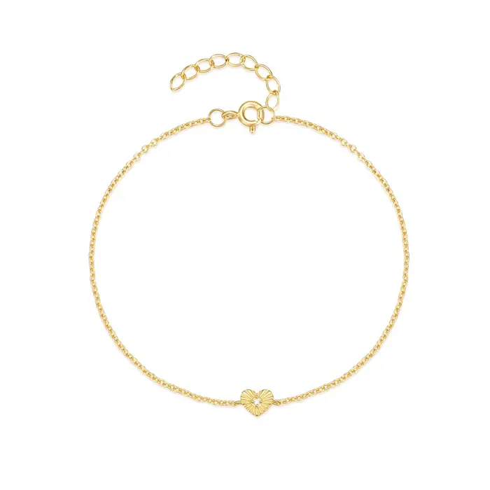 ROGHTS-Bracelet Coeur Géométrique en Argent Sterling 925 pour Femme, Bijoux de ixde Mariage, Classe 