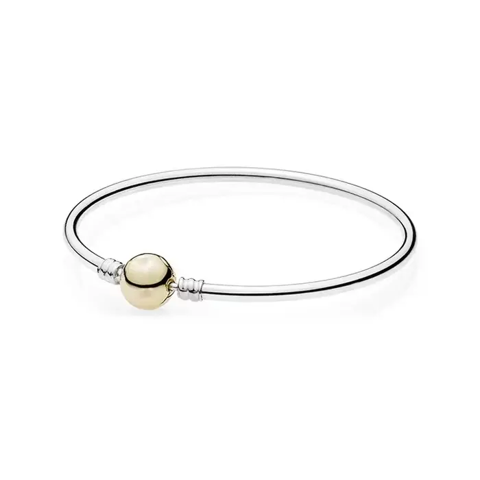 Bracelet Original en Argent Sterling 925% avec Breloque Cœur Rond Classique Bijoux Fins Pour Femmes Occasions Spéciales Personnalisables