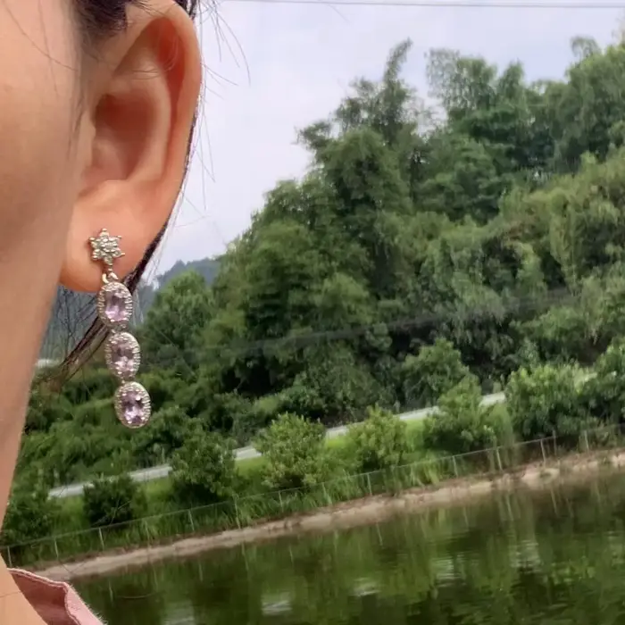 Boucles d'oreilles en améthyste naturelle