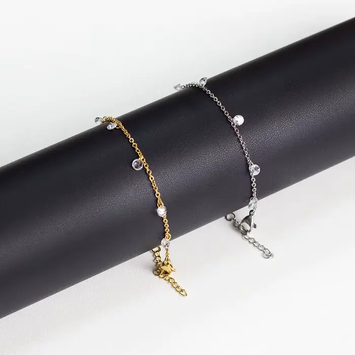 Bracelets en Acier Inoxydable Plaqué Or et Argent pour Femme