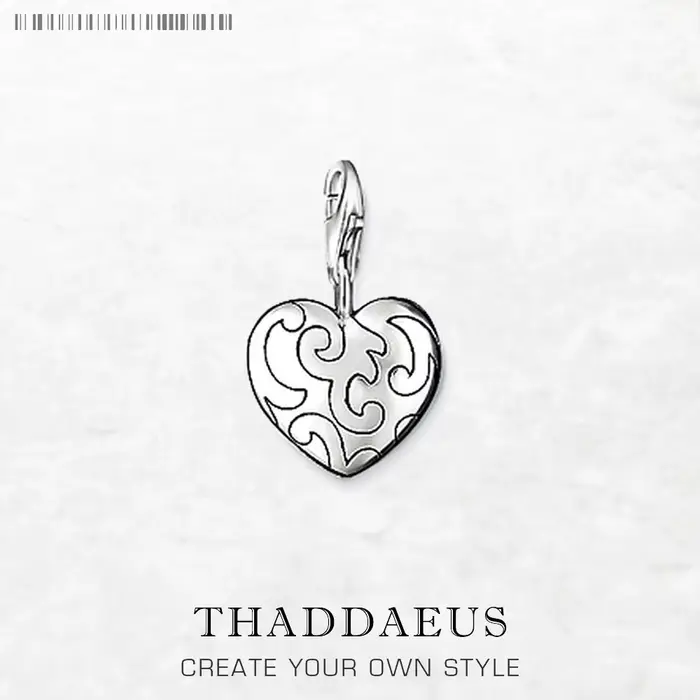 Ornement coeur pendentif balancent breloque femmes cadeau romantique nouveau 925 en argent Sterling 