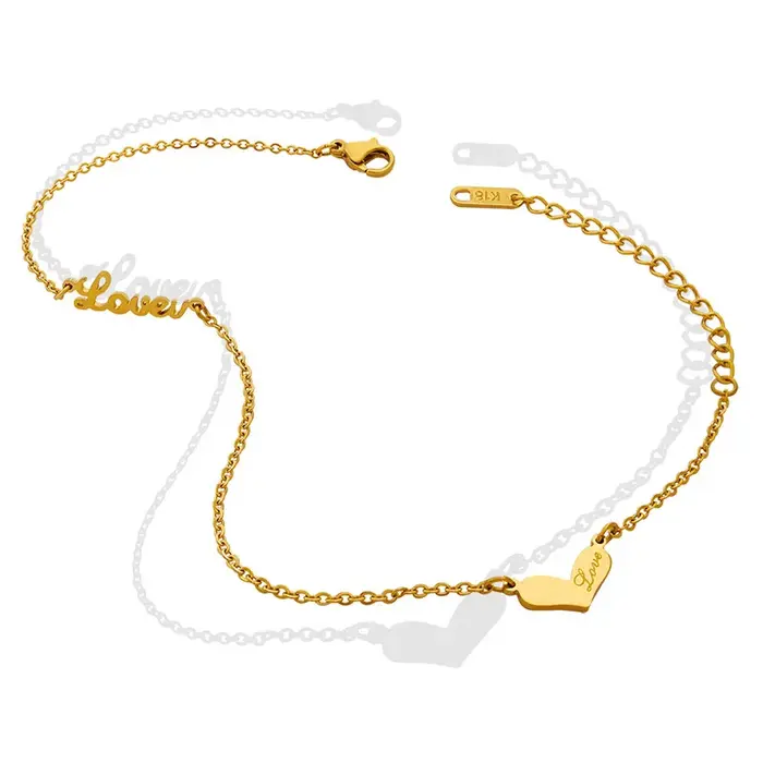 Amaiyllis-Bracelet de cheville en or 18 carats pour femme