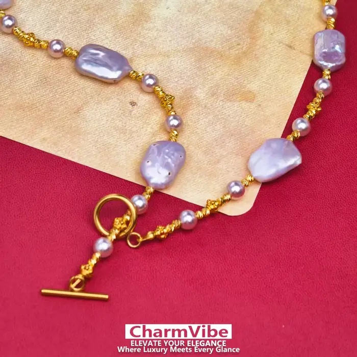 Collier de perles baroques naturelles pour femmes