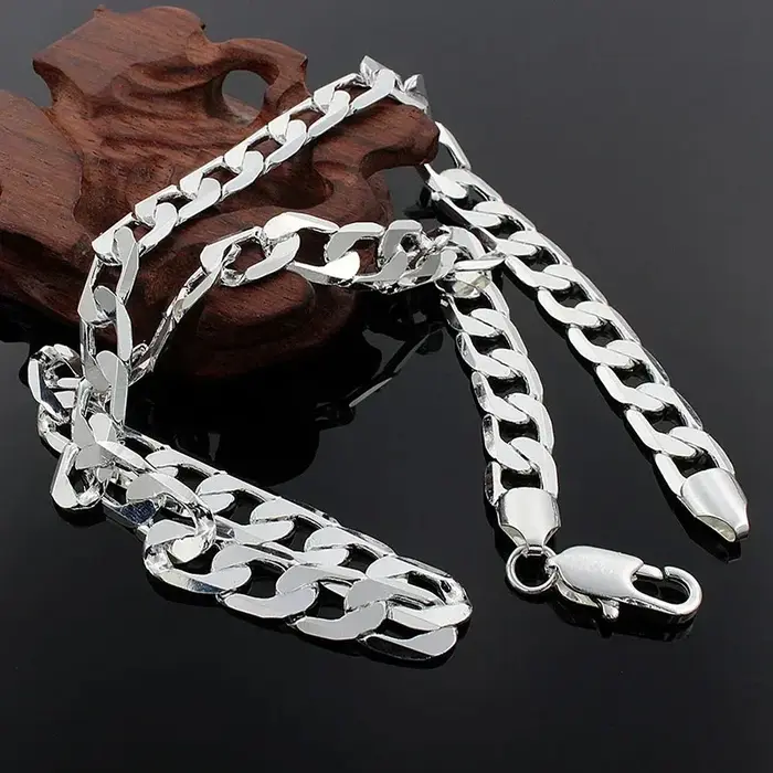 Collier en argent plaqué or rose classique pour hommes et femmes, bijou de luxe pour soirées, mariage et fêtes de Noël