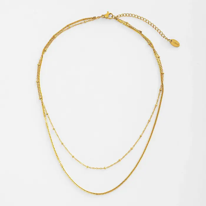 Interface & Free-Collier multicouche en acier inoxydable pour femme, pendentif empilable liberté, ca