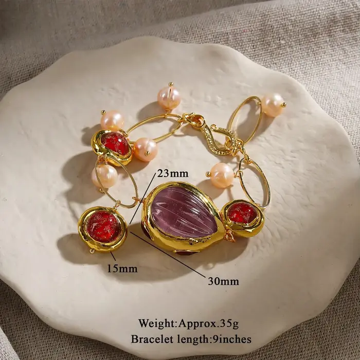 Bracelet en perles d'eau douce naturelles