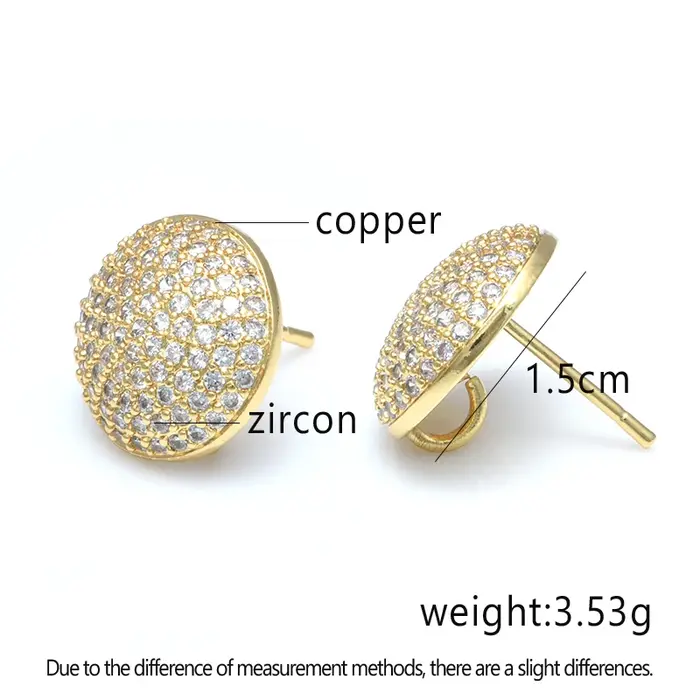 Boucles d'Oreilles en Plaqué Or 18K de 12mm/14mm pour Femme, Accessoires de Bijoux Intemporels et Luxe Occasions Spéciales