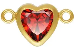 Bracelet Cœur Minuscule en Or Rempli 14 carats avec Pierre de Naissance Personnalisée, Bijou de Créa