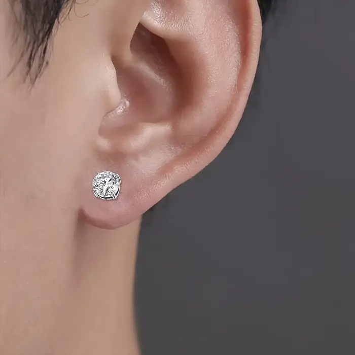 1 paire de boucles d'oreilles magnétiques fortes en cristal pour hommes et femmes