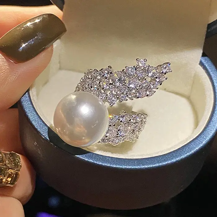 Huitan – bague de luxe en Imitation de perles pour femmes