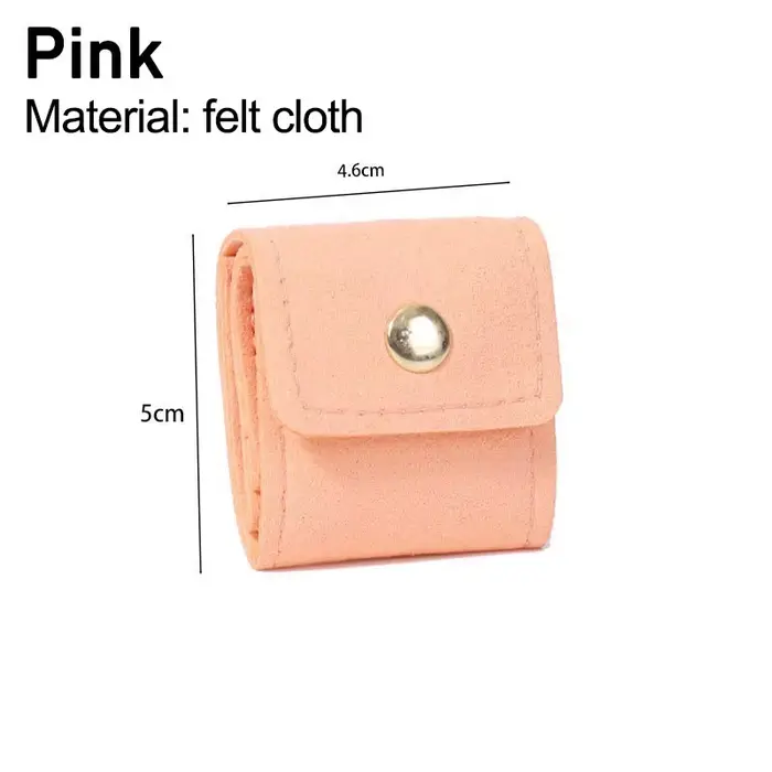 Pochette de présentation de bijoux en velours tendance, mini sac d'emballage pour colliers et bagues