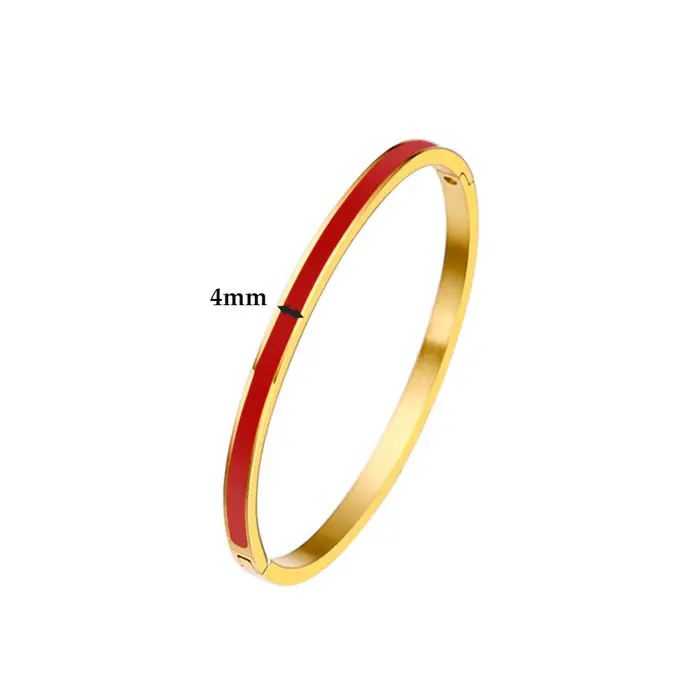 G & D luxe coloré Orange émail Bracelets Bracelets pour femme cadeau de fête Bracelets de mode Origi