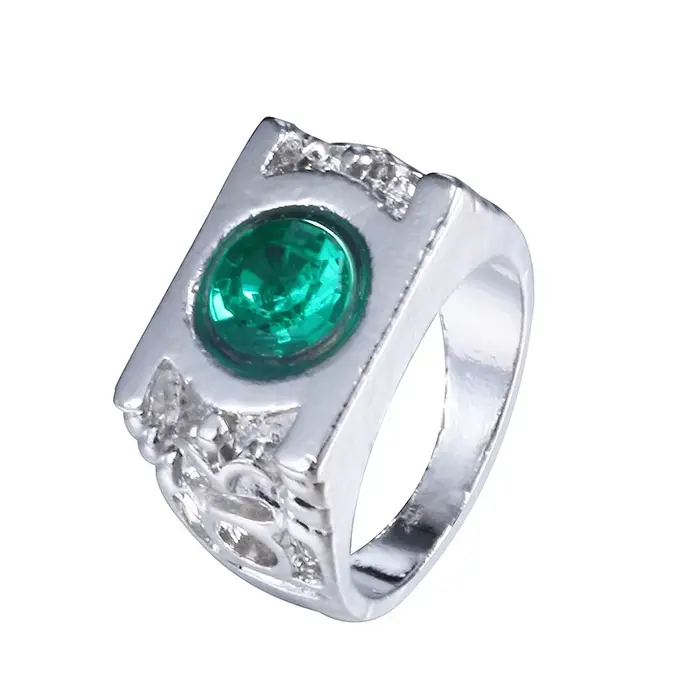 Bague lanterne verte à breloque, bijoux à la mode pour hommes et femmes