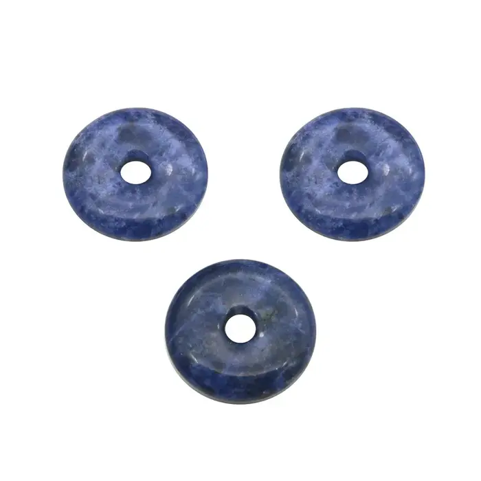 Pendentif Sodalite Matut Pi Disque pour la Fabrication de Colliers et Bracelets, 14mm, 20mm, 25mm, 1