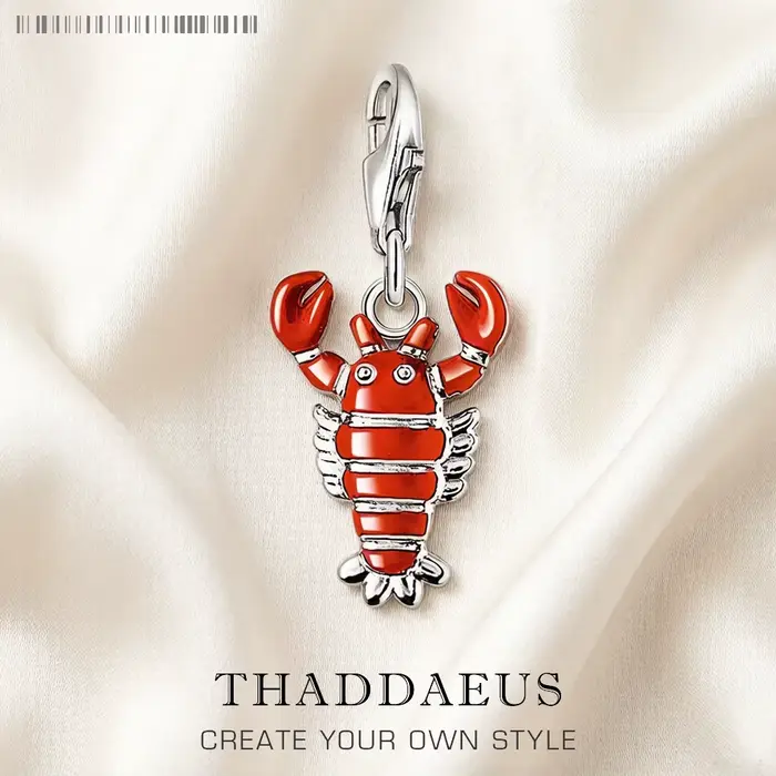 Pendentif homard rouge, breloque, nouveaux bijoux fins, océans en argent Sterling 925, cadeau mignon