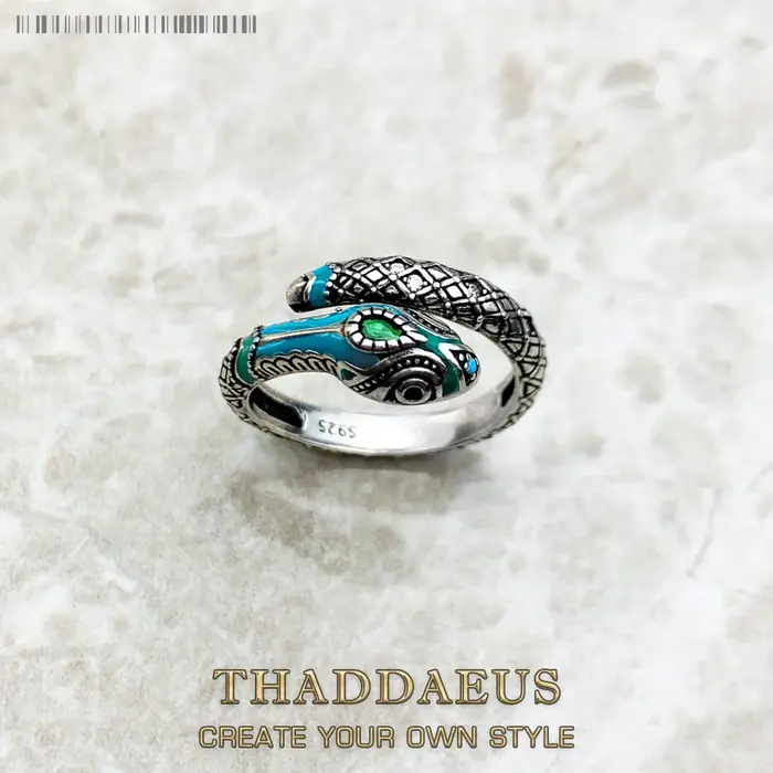 Bague serpent mystique Tropical, bijoux fins de Style européen pour femmes, cadeau bohème en argent 