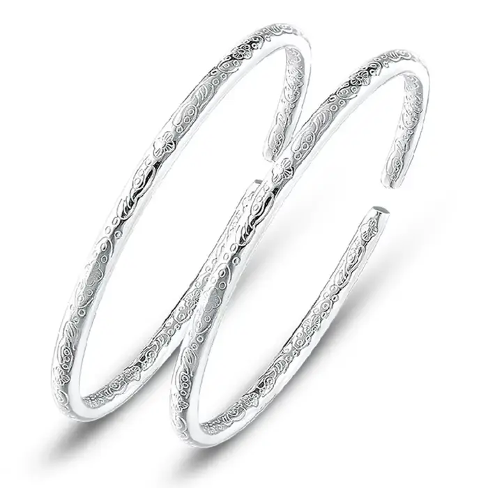 Bracelet en argent Sterling 925 à motif Floral pour femmes, bijoux simples à la mode pour fête d'ann