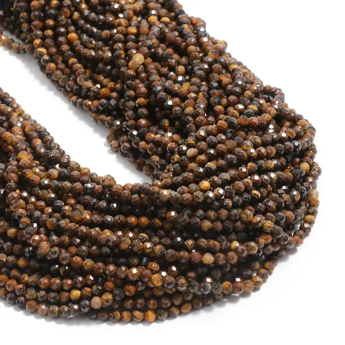 Perles à facettes naturelles en pierre pour bijoux et accessoires de bricolage argent marine bleu ciel pour bracelets et colliers occasions spéciales